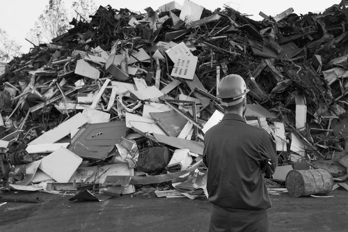 Construction site with cleared debris in Swisscottage