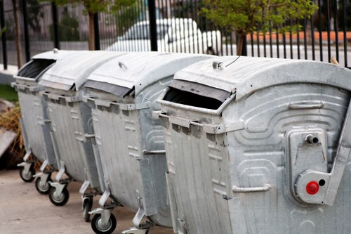 Residential waste collection trucks in Swisscottage